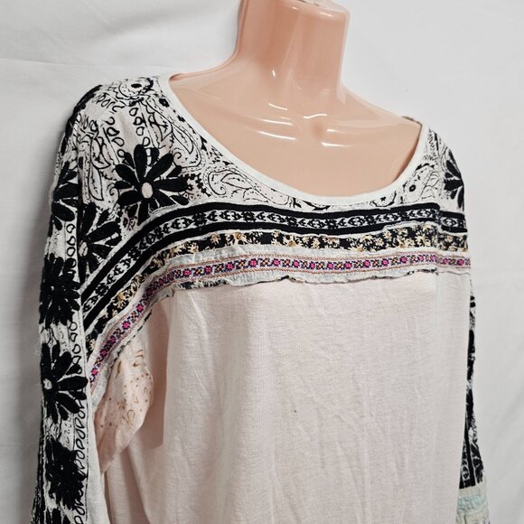 Free People Tripoli Boho Relaxed Top Blouse Shirt Women Size S - Picture 3 of 14